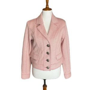 CAbi Amelia Women's Blazer Jacket S Small Basketweave Metal Buttons Knit